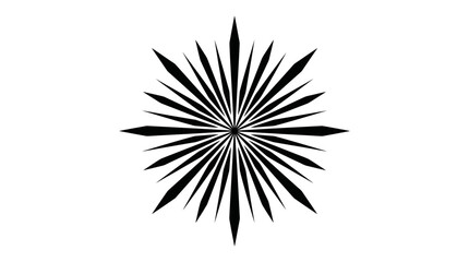 Obraz premium Abstract Radial Starburst Pattern, Black and White Geometric Design, Symmetric Explosion Shape