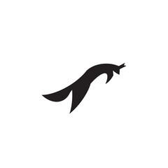 Naklejka premium vector silhouette of a dolphin