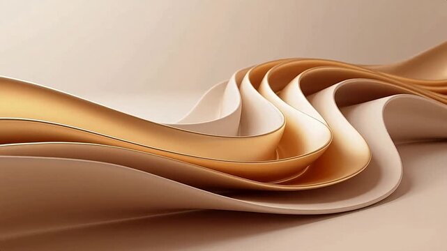 Golden and beige silk waves