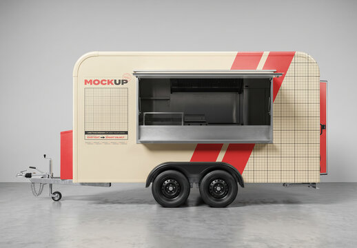 Food Trailer Complete Realistic Mockup