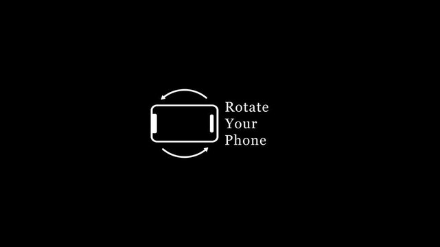 Rotate your phone screen orientation animation for mobile user interface smartphone