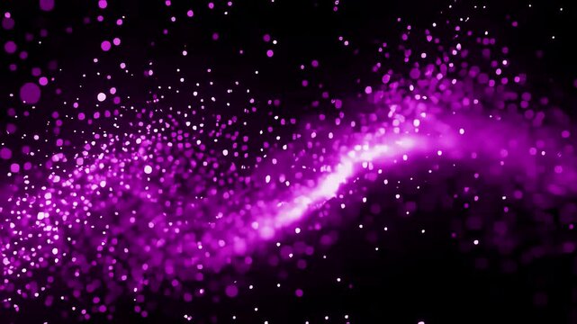 purple sparkling in lines on black background 4k video