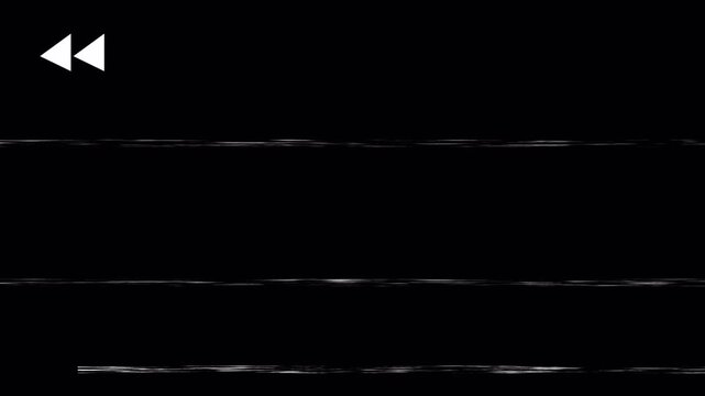 VHS tape rewind screen overlay on alpha channel, overlay footage. 4K video