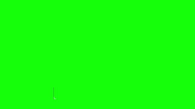 Green Screen Lower Third Graphic Element Animation for Video Editing.