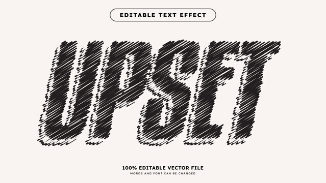 Scribble style typography text effect graphic design with scribble typography handwritten creative lettering