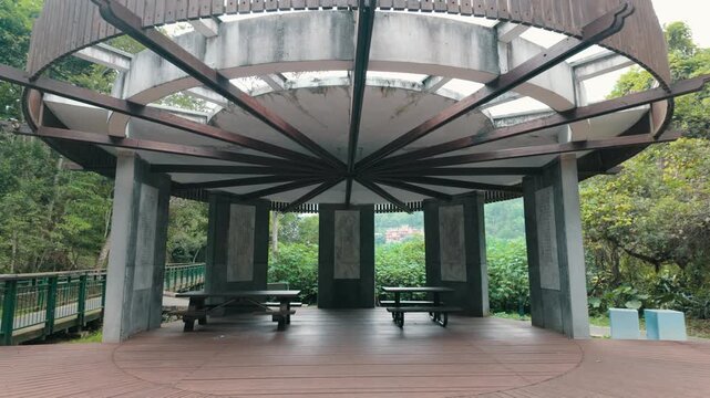Sun Moon Lake, Taiwan &ndash; Outdoor Amphitheater Terraced Stone Seating at Sun Moon Lake National Scenic Area, 4K