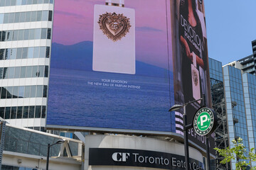 Fototapeta premium electronic advertisement for Dolce & Gabbana Devotion at Sankofa Square, Toronto