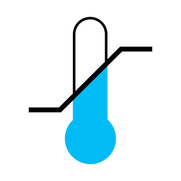 Temperature limit. Thermometer indicating the lower and upper temperature limits. Permissible temperature limits at which the product must be stored. Compliance with storage standards. Marking.
