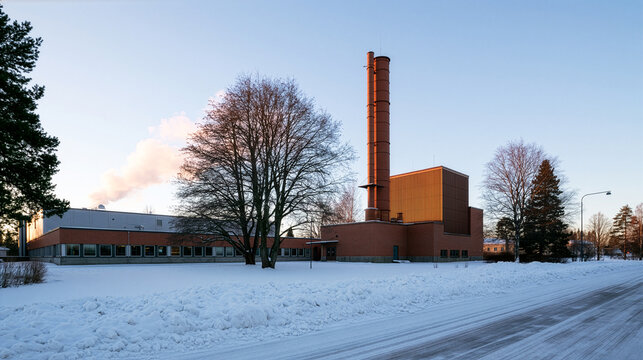 District heating plant beside a city edge compute facility