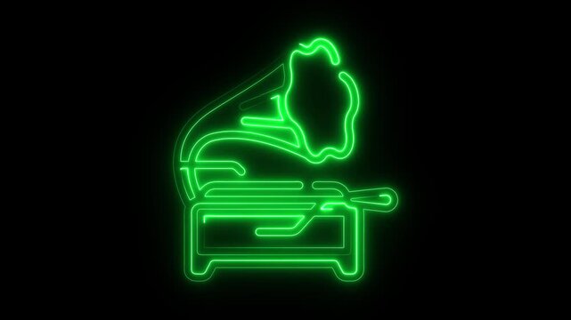 Green Neon Light Bulb with Running Person, Arrow and Marathon Number Symbol, 3D Digital Icon for Energy Saving, Sport, Motivation and Modern Design on Black Background 4k