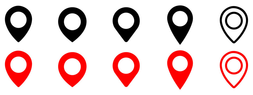 Location pin icon vector illustration. GPS location symbol collection. 