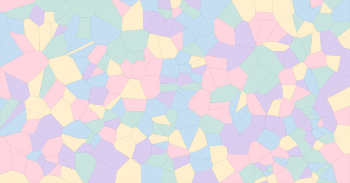 &Eacute;clats de cristaux pastels en structure g&eacute;om&eacute;trique