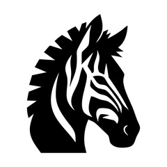 Obraz premium Zebra head vector silhouette