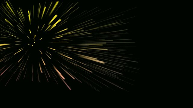 Dramatic celebration Golden fireworks burst animation.Sparkling particles. Smooth seamless motion graphics for festive event design.