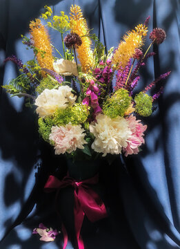 Vibrant Bouquet Displayed In Vase