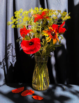 Vibrant Bouquet in Glass Vase
