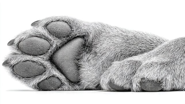 Detailed Close-Up of a Soft Animal Paw