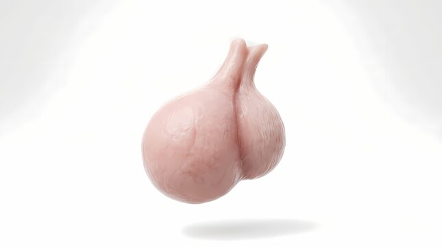 Anatomical model of human testicles isolated on white background with testicle reproductive physiology clinical healthcare diagnostic isolated