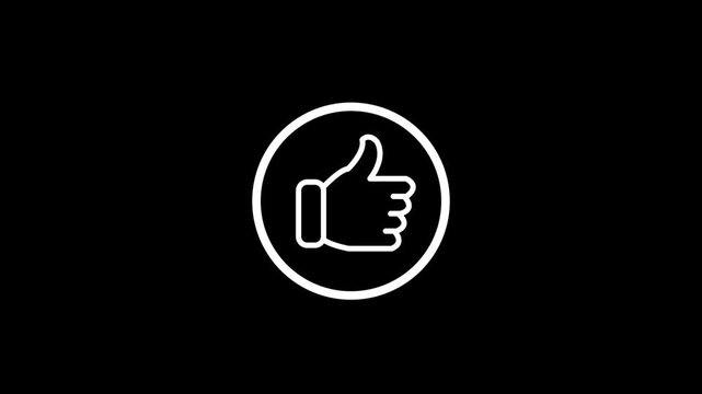 Thumbs Up Like Approval Animated Icon