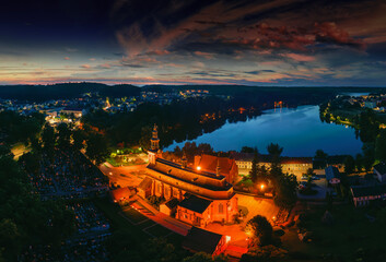 Kartuzy nocą, Kaszuby z lotu ptaka © Aleksandra