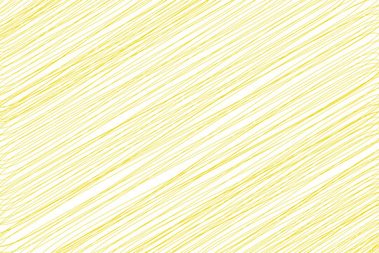 Hand drawn yellow scribble background, abstract pencil hatch texture vector, organic crayon line pattern for creative design and stationery