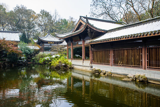 Winter Snow Scenery of Weilu at Huagang Guanyu, Hangzhou, Zhejiang, China