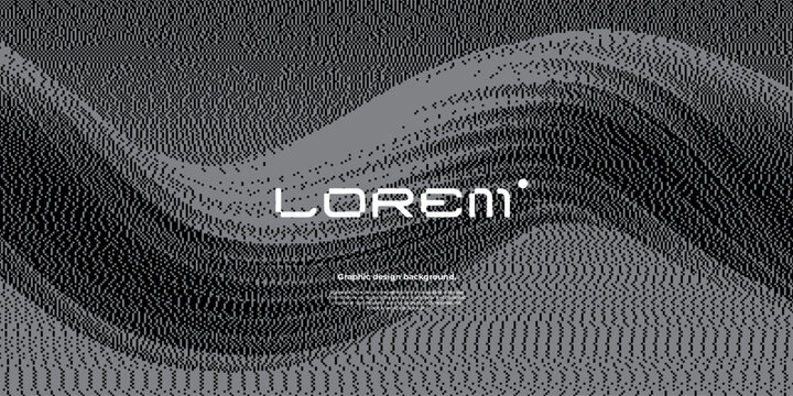 Futuristic bitmap background with 3d wavy shape.