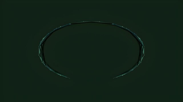 Minimalistic dark circle on textured black background