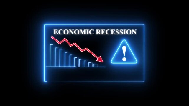 A dynamic digital representation of inflation trends, featuring ascending graphs and warning signs, symbolizing economic challenges and financial market volatility