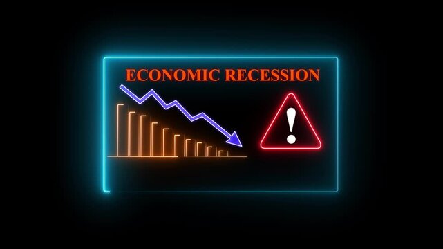 A dynamic digital representation of inflation trends, featuring ascending graphs and warning signs, symbolizing economic challenges and financial market volatility