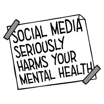 Social Media Seriously Harms Your Mental Health &ndash; a raw honest reminder about doom scrolling, comparison and burnout. Bold, real and perfect for mental health, self care, digital detox and unplugging.