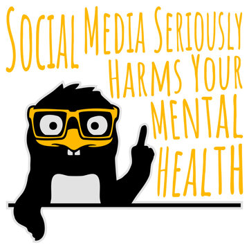 Social Media Seriously Harms Your Mental Health &ndash; a raw honest reminder about doom scrolling, comparison and burnout. Bold, real and perfect for mental health, self care, digital detox and unplugging.