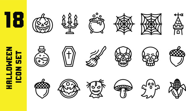 set of Halloween  icons