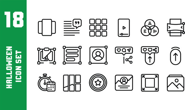 set of icons for web design