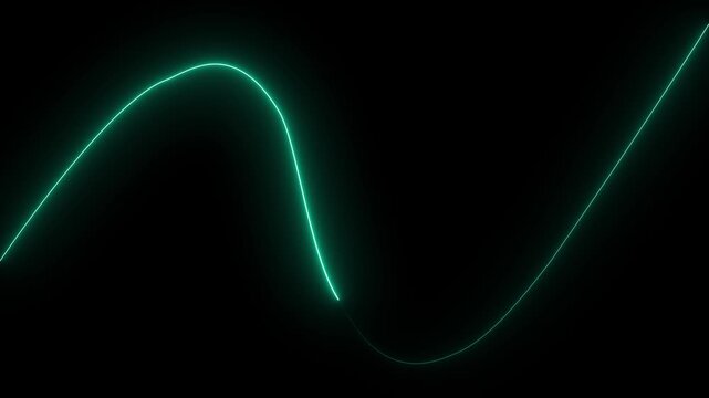 glowing blue neon Straight neon lazer animation of horizontal line on alpha background, straight neon lazer line, seamless loop