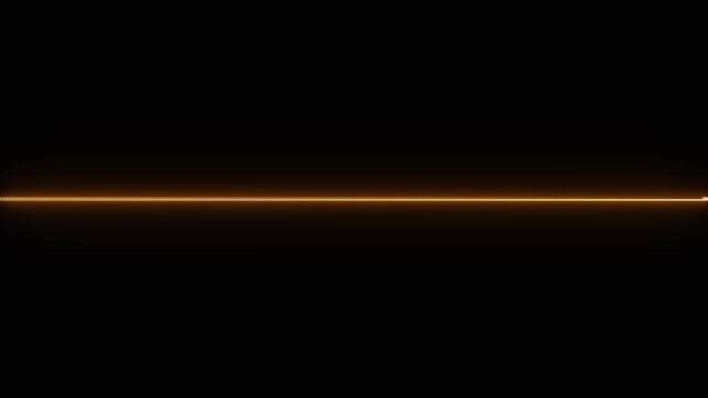 glowing blue neon Straight neon lazer animation of horizontal line on alpha background, straight neon lazer line, seamless loop