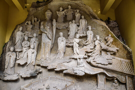 Architectural Landscape of Changyu Cave, Wenling, Taizhou, Zhejiang, China