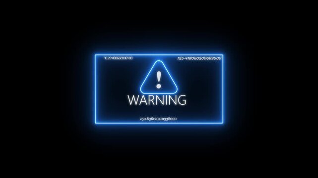 Warning security breach computer hacking warning message hacked Warning icon on the screen privacy protection data hacking malware virus Danger sign. Program interface with warning text hacked alert