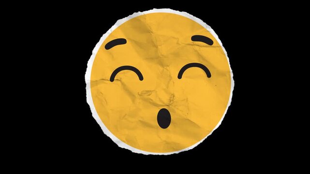 Wow Paper Emoji with Alpha channel