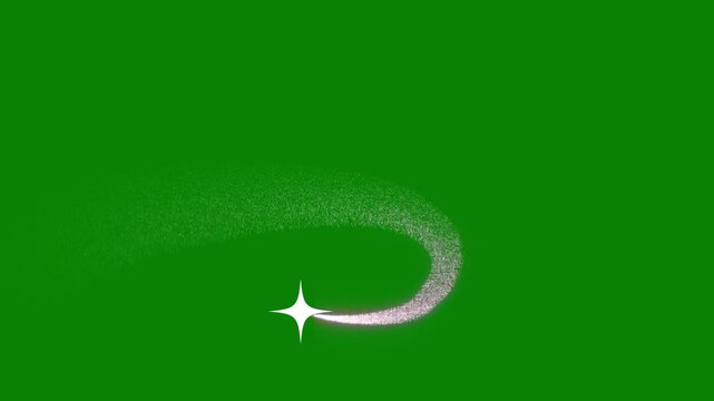 Magic glitter sparkle trail transition, twinkle stars line glitter sparkles, sparkle burst, mixing retro doodle sparkles,comet line shimmers into a dreamy looping animation on green screen background