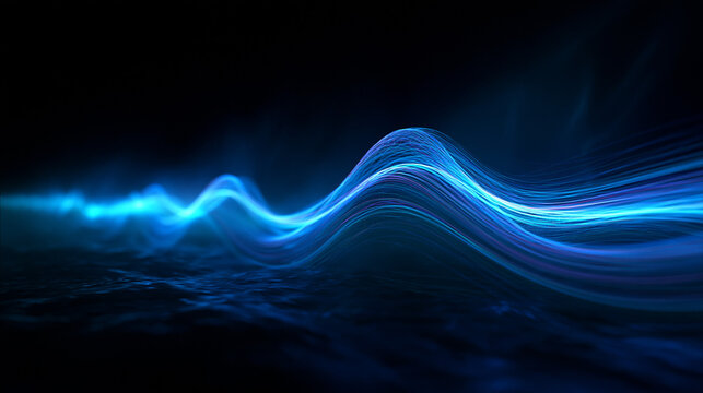 Blue Light Wave Energy Motion Abstract Background