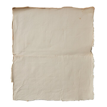Vintage Folded Handmade Paper Frame Alpha Channel Texture Border