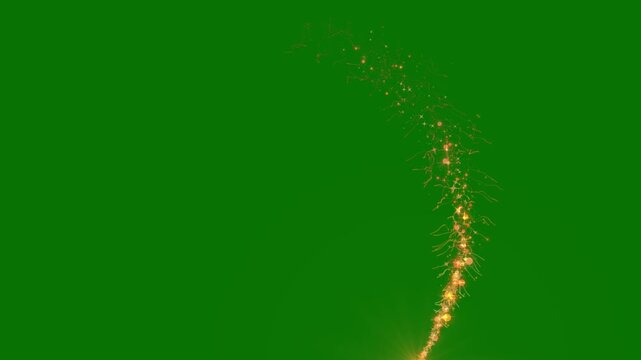 Magic glitter sparkle trail transition, golden glowing starlight, white twinkling stars line, sparkling glitter particles, curved star motion, seamless green screen overlay animatio
