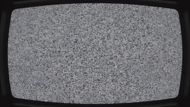 Television screen displaying static and glitching imagery.
