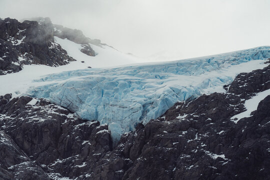 Blue Glacier Descending