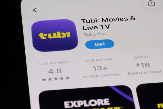 Shanghai,China-July 30th 2026: Tubi app icon and brand logo