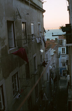 Lisbon Alley Toward Water