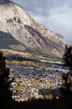 Mountain Town Autumn View