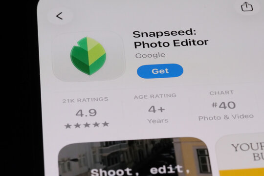 Shanghai,China-July 30th 2026: Snapseed app icon and brand logo