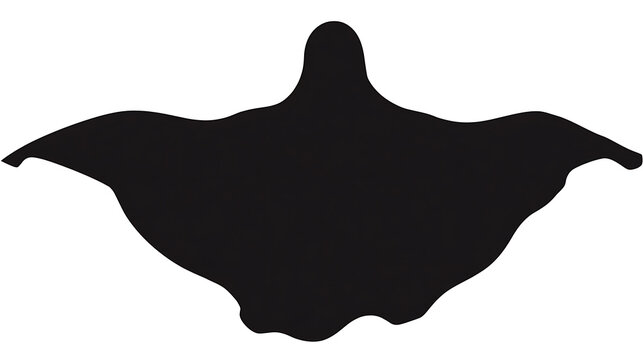 A black silhouette of a bird footprint. The footprint has three distinct toes extending outwards from the main body, with a webbed appearance between the toes